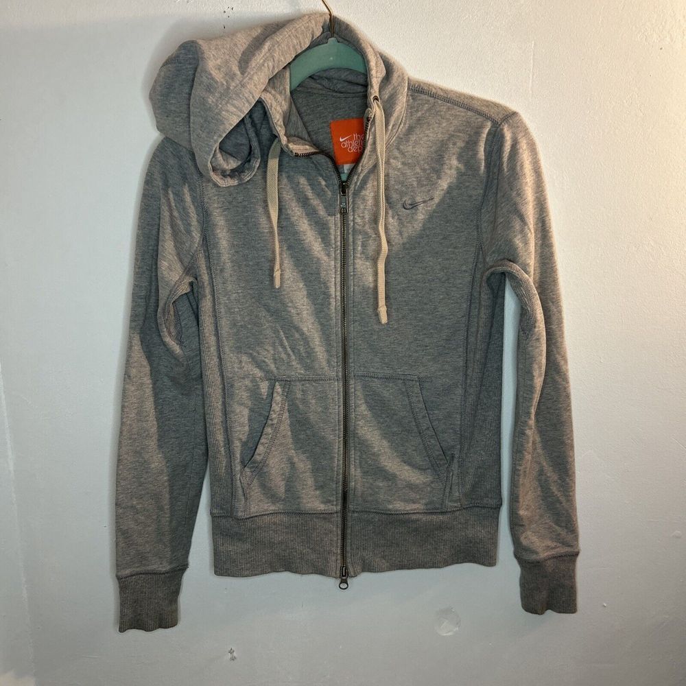 Nike The Athletic Department‎ Adult Full Zip Gray Hoodie Sweatshirt Size Small